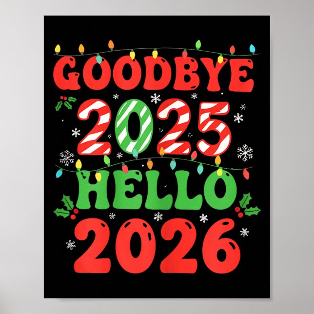 Family Christmas Shirts Matching 2025, Funny Nye H Poster (Front)
