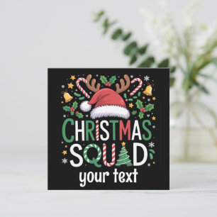Family Christmas Squad Personalised 2025 Matching  Holiday Card