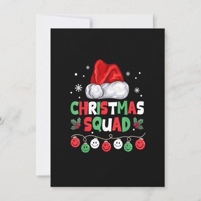 Family Christmas Squad Santa 2022 Team Xmas Lights Invitation (Front)