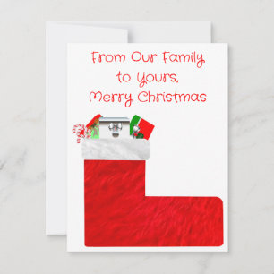 Family Christmas Stocking Card