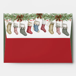 Family Christmas Stockings Envelope