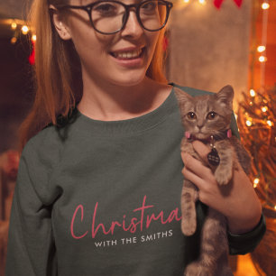 Family Christmas   Stylish Trendy Forest Green Sweatshirt