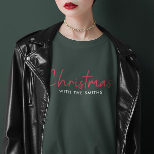 Family Christmas   Stylish Trendy Forest Green Sweatshirt