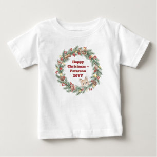 Family Christmas T-Shirt - Christmas wreath