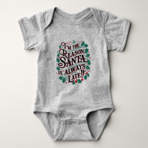 Family Christmas Tees Reason Santa Always Late