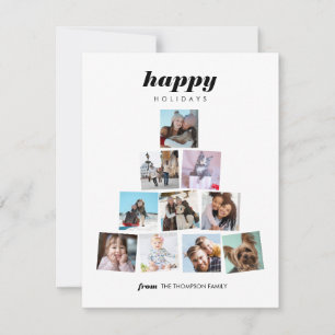 Family Christmas tree photo Collage Holiday Card