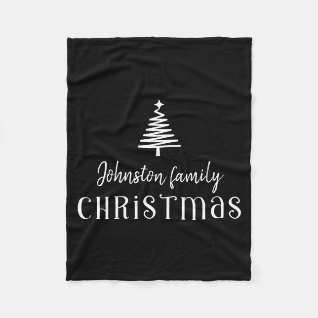 Family Christmas Tree Uni Kids T Shirt  Fleece Blanket (Front)