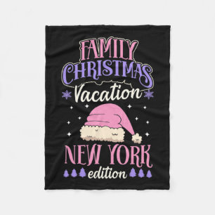 Family Christmas Vacation New York Edition Matchin Fleece Blanket
