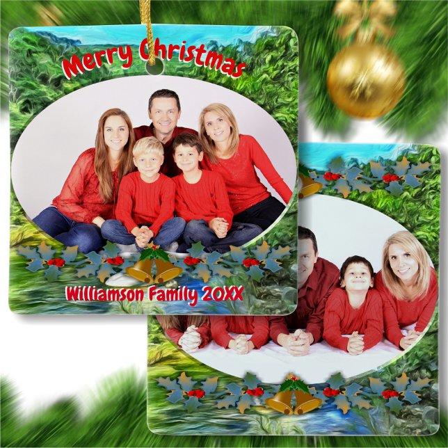 Family Christmas Vallarta River South 0366 Ceramic Ornament (Creator Uploaded)