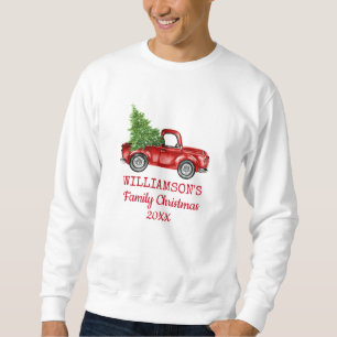 Family Christmas Vintage Truck Personalised Sweatshirt