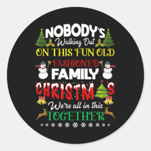 Family Christmas We Are All In This Together Merry Classic Round Sticker