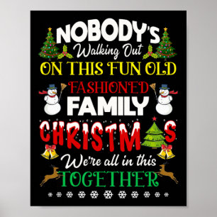 Family Christmas we are all in this together Merry Poster
