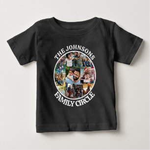 Family Circle   Personalised Unique Photo Collage Baby T-Shirt
