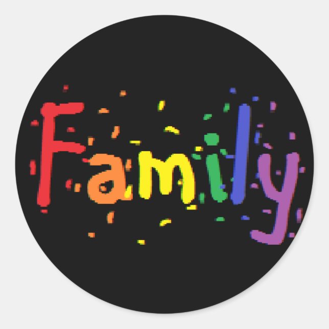 Family Classic Round Sticker (Front)