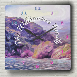 Family Coastal Yelapa to Puerto 1620 Square Wall Clock
