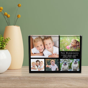 Family Collage Black Photo Block