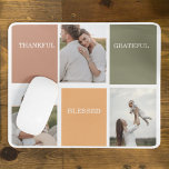 Family Collage Photo | Thankful Blessed Grateful Mouse Mat<br><div class="desc">Family Collage Photo | Thankful Blessed Grateful</div>