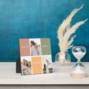 Family Collage Photo Thankful Blessed Grateful Plaque