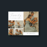 Family Collage Rustic Modern Custom Wrapped Canvas<br><div class="desc">Preserve the precious moments with personalised wall decor. Makes a great gift! Designed by Berry Berry Sweet. Visit our website at berryberrysweet.com to learn more about us and our full product lines.</div>