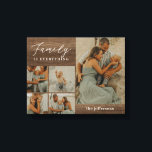 Family Collage Rustic Modern Custom Wrapped Canvas<br><div class="desc">Preserve the precious moments with personalised wall decor. Makes a great gift! Designed by Berry Berry Sweet. Visit our website at berryberrysweet.com to learn more about us and our full product lines.</div>