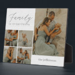 Family Collage Rustic Modern Photo Desktop Plaque<br><div class="desc">Simply personalise with your text and photo(s) and create a one-of-a-kind gift for yourself or someone you love! Background colour can be changed to any colour of your choice!</div>