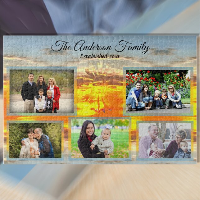 Family Collage Sunset Skies 2295 Jigsaw Puzzle (Creator Uploaded)