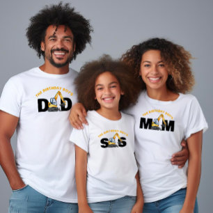 Family Construction Birthday Mum Dad Sister T-Shirt
