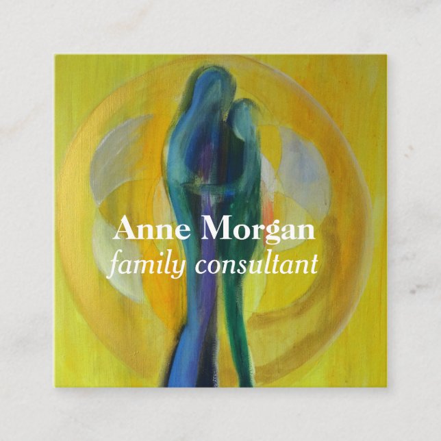 Family Consultant Original  Square Busines Card (Front)