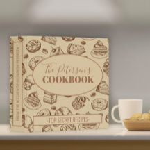 Family cookbook vintage cookies pattern recipes