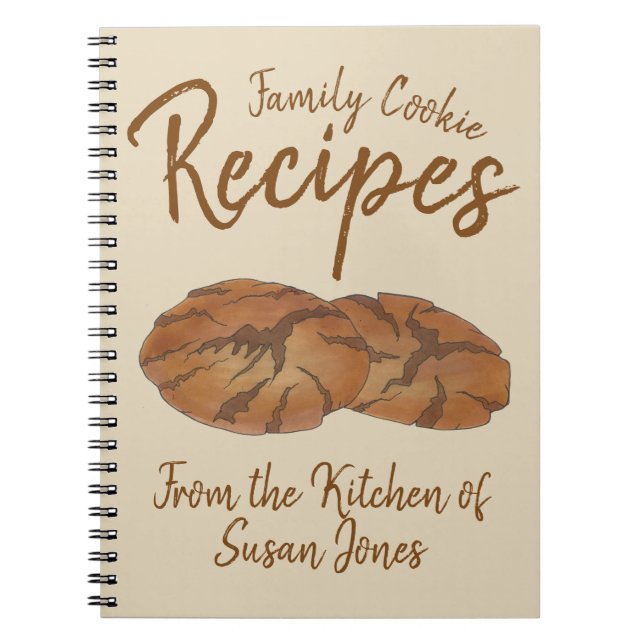 Family Cookie Recipes Personalised Gingersnap Notebook (Front)