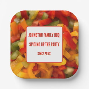 Family Cookout BBQ Summer Spice Up The Party Paper Plate