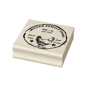 Family Coop Hen Egg Carton Stamp