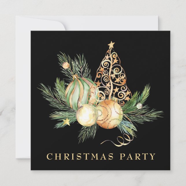 *~* Family Corporate  AP20 -  Christmas TREE Party Invitation (Front)