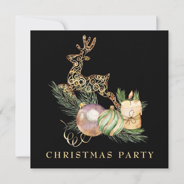 * Family Corporate - AP20 Reindeer Christmas Party Invitation (Front)