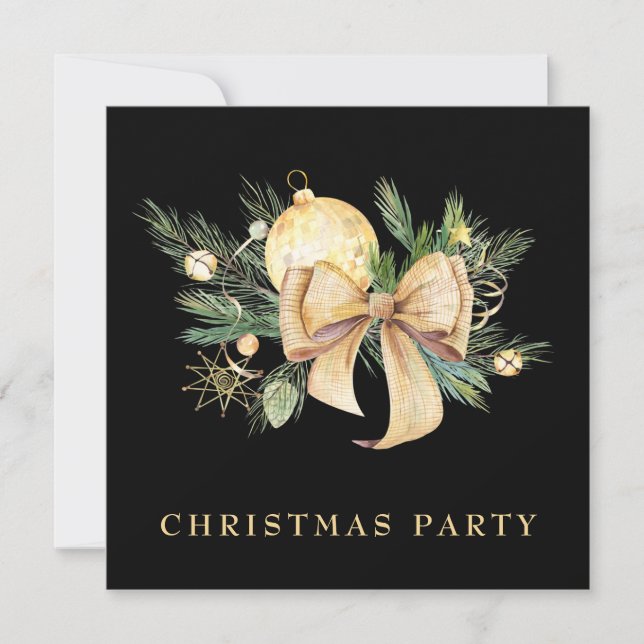 *~* Family Corporate GOLD  AP20 Christmas Party Invitation (Front)