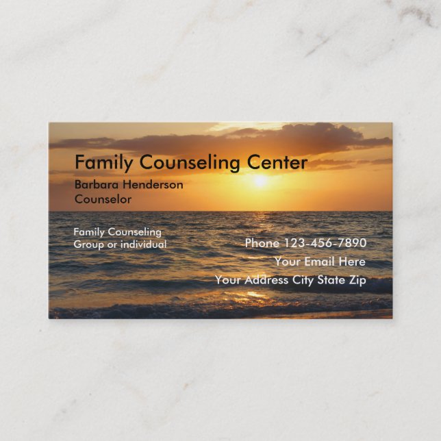 Family Counseling Business Cards (Front)