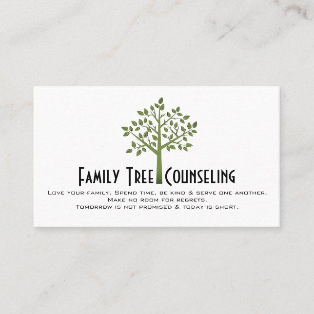 Family Counselling   Business Card (Front)