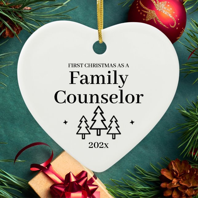 Family Counsellor First Christmas Ceramic Tree Decoration (Family Counselor First Christmas Ceramic Ornament
)