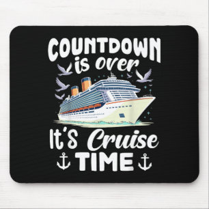 Family Countdown Over It's Cruise Graphic Art Mouse Mat