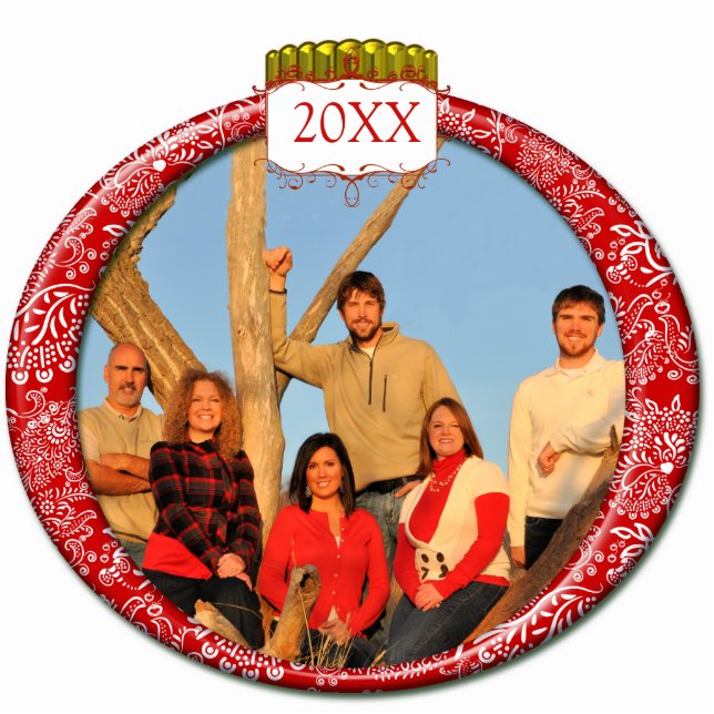Family Couples Kids Photo Christmas Ornament Photo Sculpture Decoration (Front)