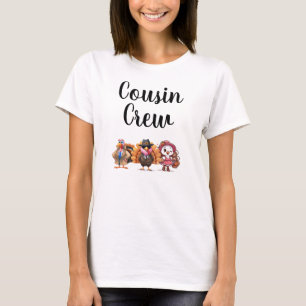 Family Cousin Crew Tribe Thanksgiving Turkey T-Shirt