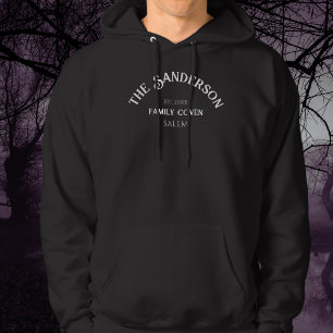 Family Coven Crew Custom Name Halloween Black Hoodie