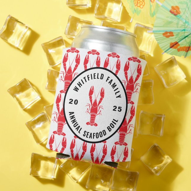 Family Crawfish Boil Personalised Party Can Cooler (In Situ Summer)