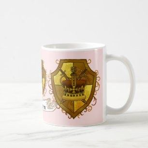 Family Crest Crown Surname  mug