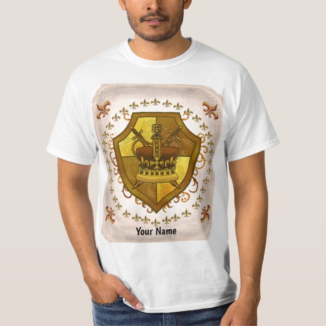 Family Crest Crown Surname  t-shirt (Front)