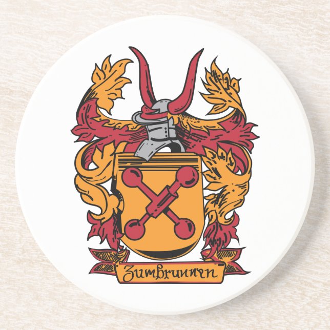 Family Crest Sandstone Coasters (Front)