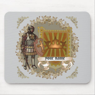 Family Crest Shield Surname Mouse Mat