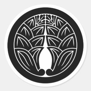 [Family Crests] 2 symmetrical Jpn gingers w/round Classic Round Sticker