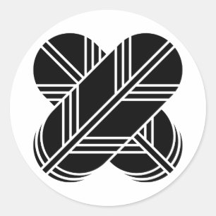 [Family Crests] Crossed hawk feathers Classic Round Sticker