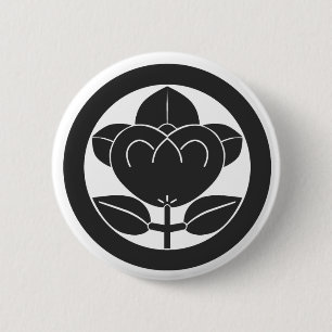 [Family Crests] Flowers 6 Cm Round Badge